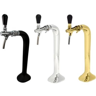 BieTal® Classic Cobra Bier Schanksäule Wasser Zapfsäule Chrom Gold Schwarz