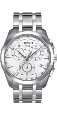 Tissot Couturier Herrenuhr Chronograph silber Edelstahl