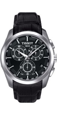 Tissot Couturier Herrenuhr Chronograph silber schwarz T035.617.16.051.00