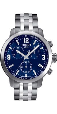 Tissot PRC 200 Chronograph Herrenuhr silber blau T055.417.11.047.00