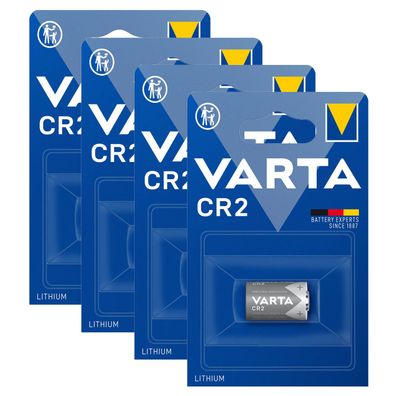 4x Varta CR2 CR15H270 CR17355 6206 Lithium Power Photo Batterie 3V im Blister