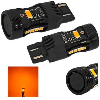 2Stuck W21/5W LED-Gluhbirne 7440 12V ohne Fehler orange Off-Road
