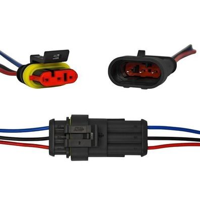 4 Stuck Superseal 3-poliger wasserdichter Stecker Off-Road