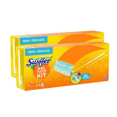 2x Swiffer Staubmagnet XXL Kit Staubbesen Staubtuch - 1 Griff + 2 Tücher