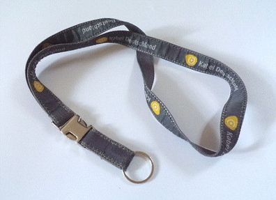 Kabel Deutschland Lanyard Schlüsselanhänger Schlüsselband Grau Werbeartikel