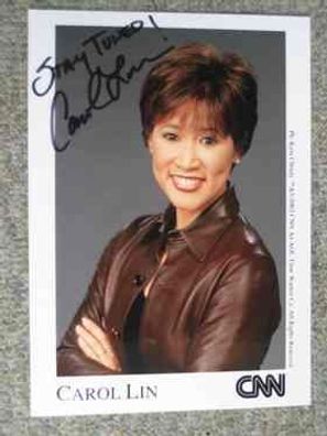 CNN Starmoderatorin Carol Lin handsigniertes Autogramm!