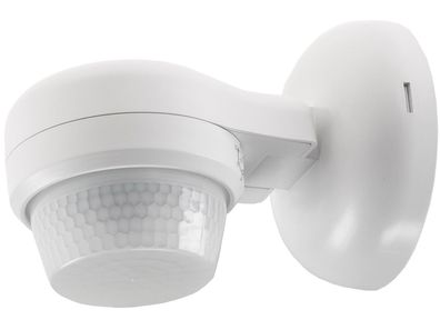 Aufputz-Bewegungsmelder 360° IP65 12m Detektion, Wand & Decke, weiß