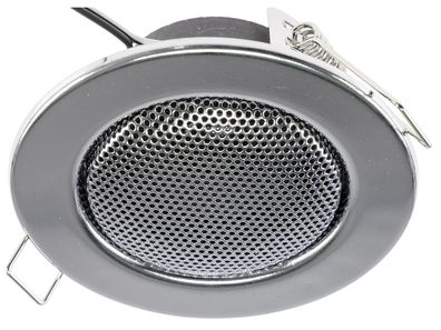 Decken-Einbaulautsprecher mini Halogen-Look, 8cm Ø, 6cm Einbau, chrom