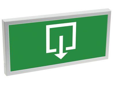 LED Fluchtwegleuchte "NL-W2" 30 LEDsErkennungsw. 25m, andmontage, 27mm flach