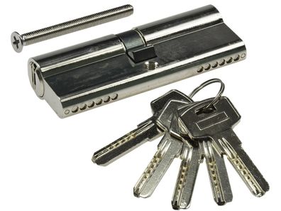 Schließzylinder 80mm (40 + 40mm)Profil-Zylinder, 5 Sicherheits-Schlüssel