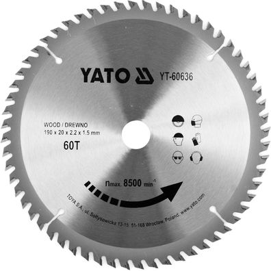 TCT-Sägeblatt für Holz 190x60tx20mm