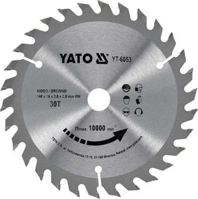 Hartmetall Sägeblatt 140x16mm 30Z