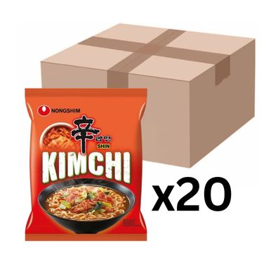 20er-Pack Nongshim Instantnudeln Shin Ramyun Kimchi 120g