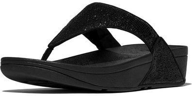 FitFlop Damen Flip Flops Lulu Crinkled-Shimmer Toe-Post Sandals E1A