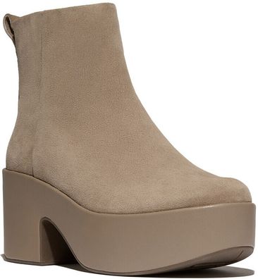 FitFlop Damen Stiefel Platfforms Suede Heeled Ankle Boots E5J