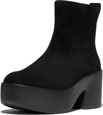 FitFlop Damen Stiefel Platfforms Suede Heeled Ankle Boots E5J