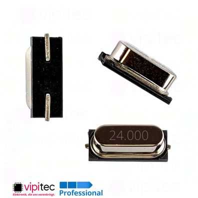 24 MHz HC-49SMD Schwingquarz SMD Uhr Quarz Resonator Taktgeber Kristall HC49SMD