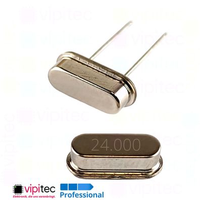 24 MHz HC-49S Schwingquarz THT Uhr Quarz Resonator Taktgeber Kristall HC49S