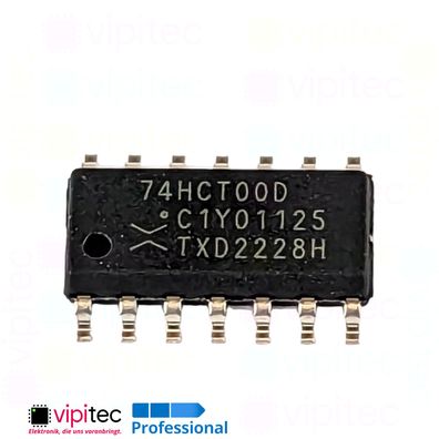 74HCT00 2-Kanal NAND, 4-fach | SMD SO-14 5V TTL 125°C