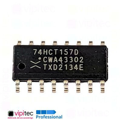 74HCT157 2-Kanal Multiplexer, 4-fach | SMD SO-16 5V TTL 125°C