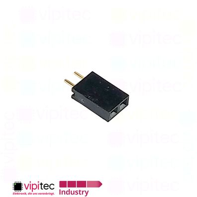 2-polige gerade Buchsenleiste | 2.54mm 1x2 Female Single Pin Socket Header