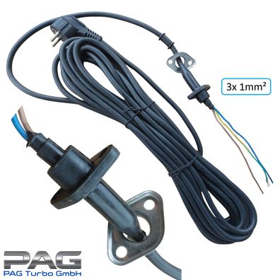 Kabel Zuleitung für Schmutzwasserpumpe Fäkalienpumpe Tauchpumpe Oval Aufnahme