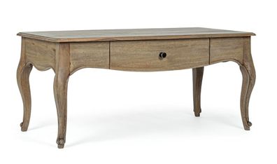 Beistelltisch Domitille 110x55x50cm Korpus aus Mangoholz mit Schublade Braun