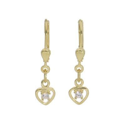 Kinderohrringe Herz Silber 925 goldplattiert Zirkonia JL20-06-1300 JuwelmaLux