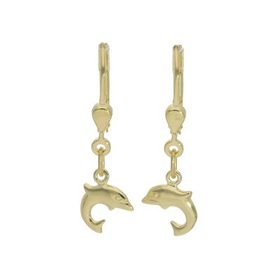 Kinderohrringe Silber 925 Gold plattiert Delfin JL20-06-1286 JuwelmaLux