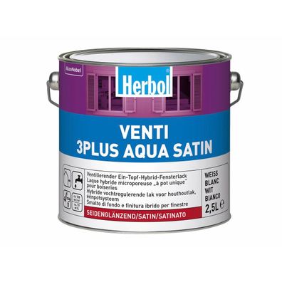Herbol Venti 3Plus Aqua Satin 2,5 Liter weiß