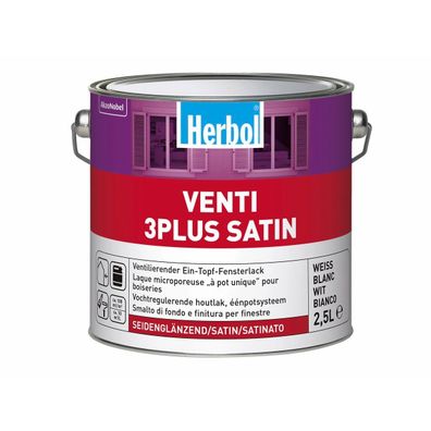 Herbol Venti 3Plus Satin 2,5 Liter weiß