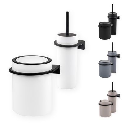 bremermann 2tlg. Bad-Set SAVONA Softtouch inkl. Wandhalterung, rund