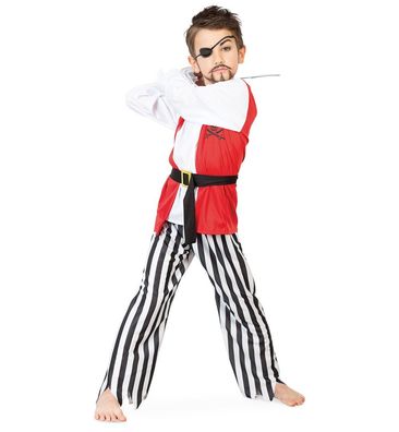 narrenwelt Pirat Henry 2tlg. Hose + Oberteil mit Gürtel Kinder Gr. 116-152