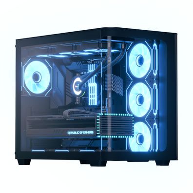 Aerocool Advanced Technologies Geh Midi P500C-G-BK-v1 o.N. Full Tempered Glas B - Geh