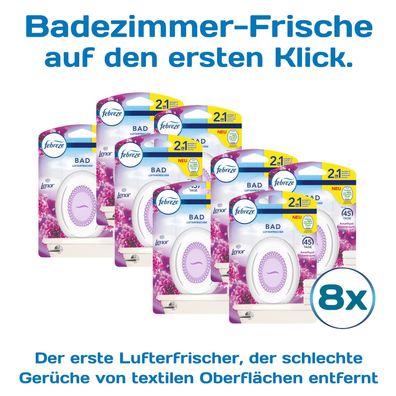 8x Febreze Bad Lufterfrischer Lenor Amethyst Blütentraum Duftstecker Duftgel 2 in 1