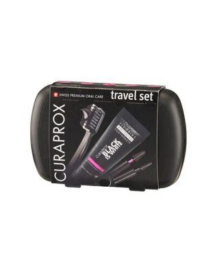 Curaprox black is white Travel-Set schwarz - Reiseset für unterwegs - Black Box