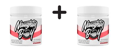 2 x Naughty Boy Creatine Flavoured (300g) Strawberry