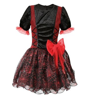 narrenwelt Kostüm Ilvy Edel Hexe Kind Pannesamt viele Details Halloween 104 - 140
