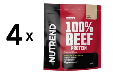 4 x Nutrend 100% Beef Protein, Almond Pistachio - 900g