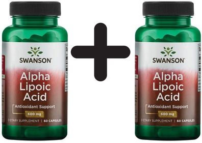 2 x Swanson Alpha Lipoic Acid, 600mg - 60 caps