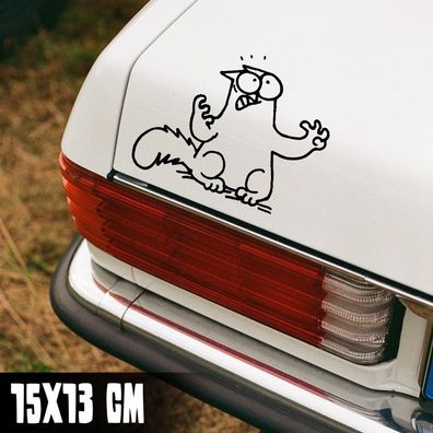 Auto Aufkleber "Simon´s Cat wütend" Katze Vinyl Fun Sticker #0192
