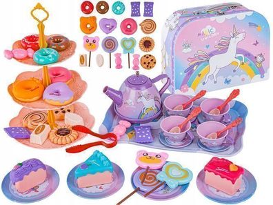 Kinder Tee Set Kaffeeservice Tassen Kaffee + Koffer Geschenk