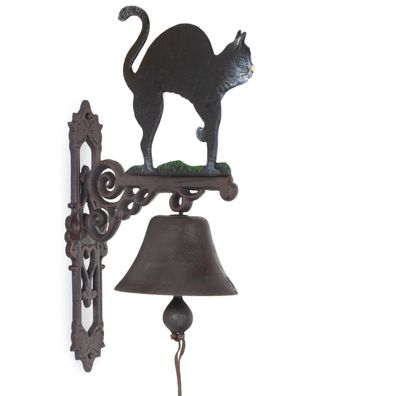 Moritz Türglocke Glocke 43 cm Katze mit Buckel Gusseisen Antik Stil Retro Klingel Wan