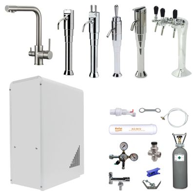 Tafelwasseranlage BieTal® BT-10U mit Kühlung Zapfstelle Schanksäule Zubehör SET
