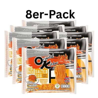 8er-Pack MAMA Instantnudeln OK Bratnudeln Stir-Fried Gesalzenes Ei 85g