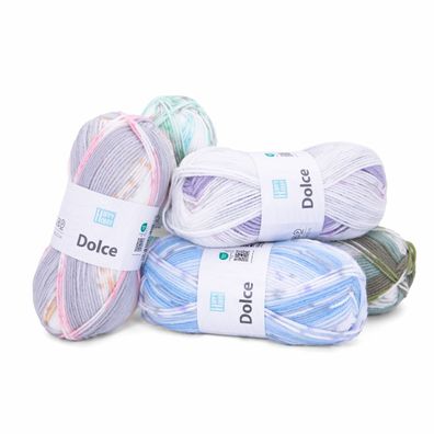 100g Happy Hobby Dolce Farbverlaufsgarn Wolle zum Stricken Häkeln GP 44,90€/1kg