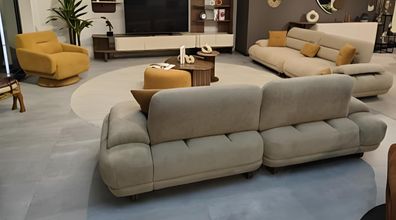 Moderne Wohnzimmer Garnitur Luxuriöse Sofas TV-Lowboard Regale