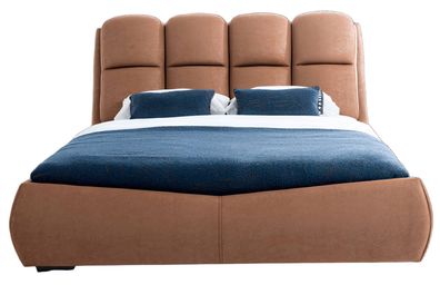Stilvolles Braunes Bett Schlafzimmer Doppelbett Designer Schlafmöbel