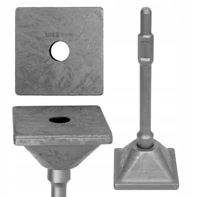 Stampferplatte sechskant HEX 30mm, 15x15x41cm für Abbruchhammer