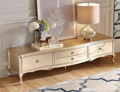 Klassisches Beiges TV-Lowboard Stilvolle Medienmöbel TV-Schrank